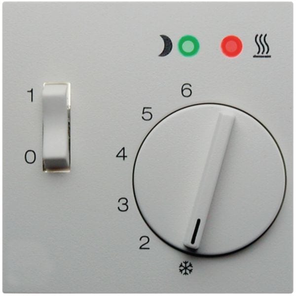 HAGER BOCCHIOTTI - Pezzo c.le x Termostato x risc. a pavimento Serie S.1/B.3/B.7 bianco pol. luc.