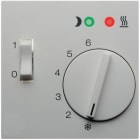 HAGER BOCCHIOTTI - Pezzo c.le x Termostato x risc. a pavimento Serie S.1/B.3/B.7 bianco pol. luc.