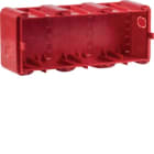 HAGER BOCCHIOTTI - Scatola da incasso tripla, per montaggio R.8 a filo muro, rossa