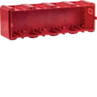 HAGER BOCCHIOTTI - Scatola da incasso quadrupla, per montaggio R.8 a filo muro, rossa 18720040