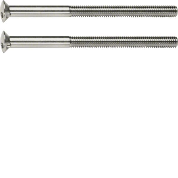 HAGER BOCCHIOTTI - Viti a due fori 2 x M3,5 x 50 mm Berker TS cromo lucido, ottone galvanizzato