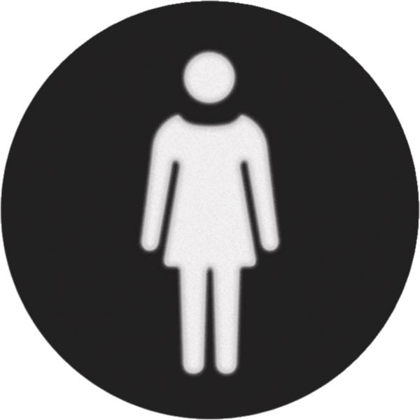 HAGER BOCCHIOTTI - Lamina bicolore con serigrafia donna per segnale luminoso tondo a LED 19058007