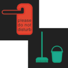 HAGER BOCCHIOTTI - Lamina bicolore + simb. non disturbare / pulire camera x segnale lum. a LED