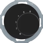 HAGER BOCCHIOTTI - Termostato, cont. di commutazione, + pezzo c.le Serie 1930/R.classic nero luc. 20262035