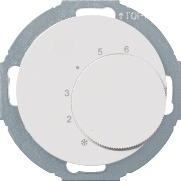 HAGER BOCCHIOTTI - Termostato cont. di commutaz. + pezzo c.le Serie 1930/R.classic bianco pol. luc. 20262079