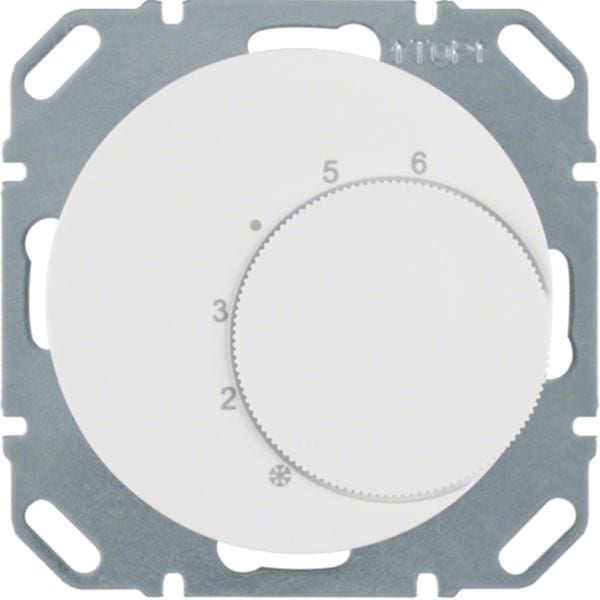 HAGER BOCCHIOTTI - Termostato, cont. di commutazione, + pezzo c.le Serie R.1/R.3 bianco pol. luc. 20262089