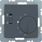 HAGER BOCCHIOTTI - Termostato, deviat., + pezzo c.le + comm. Estate/Inverno S.1 antrac.opac