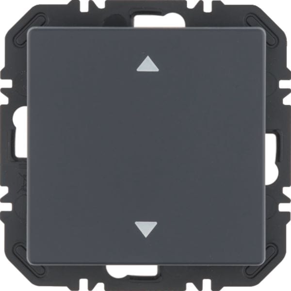 HAGER BOCCHIOTTI - Modulo EnOcean con bilanciere con simbolo frecce, Q.x velluto vern. antracite 24116286