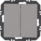 HAGER BOCCHIOTTI - Pulsanti Friends of Hue 2 IN, Q.x, velluto alluminio 24126034