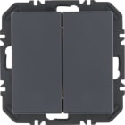 HAGER BOCCHIOTTI - Modulo EnOcean con bilanciere doppio, Q.x velluto verniciato antracite 24126186