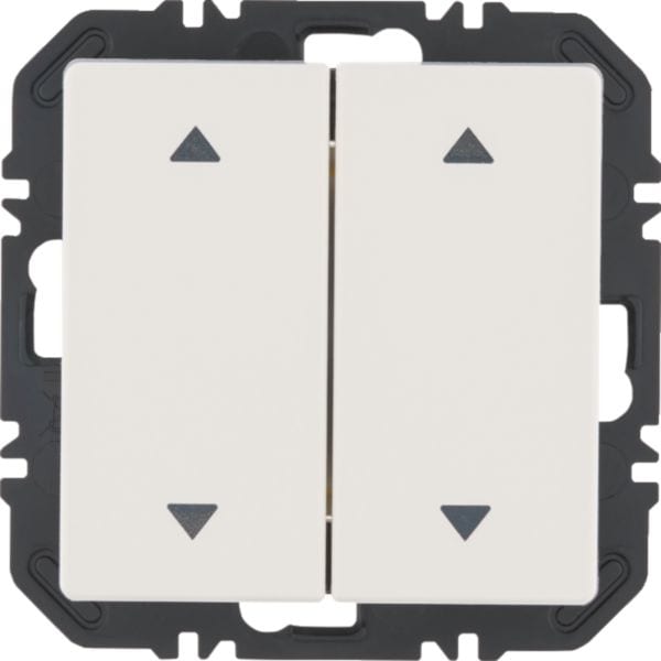 HAGER BOCCHIOTTI - Modulo EnOcean con bilanciere doppio con frecce, Q.x velluto bianco polare 24126289