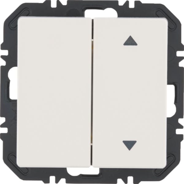 HAGER BOCCHIOTTI - Modulo EnOcean con bilanc, doppio con frecce a lato, Q.x velluto bianco polare 24126389