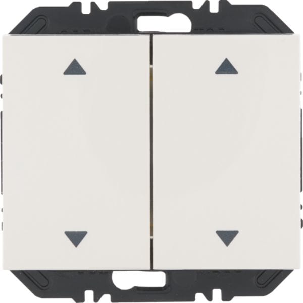 HAGER BOCCHIOTTI - Modulo EnOcean con bilanciere doppio con frecce, K.x bianco polare