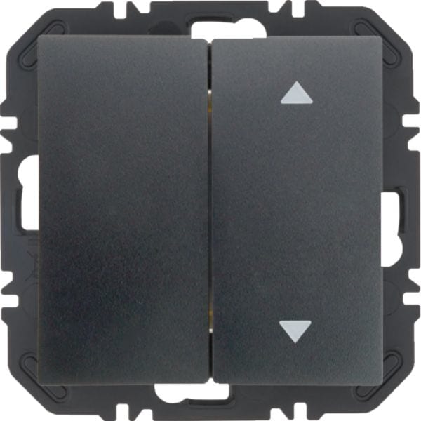 HAGER BOCCHIOTTI - Modulo EnOcean con bilanciere doppio con frecce a lato, S.1/B.x antracite opaco 24128306