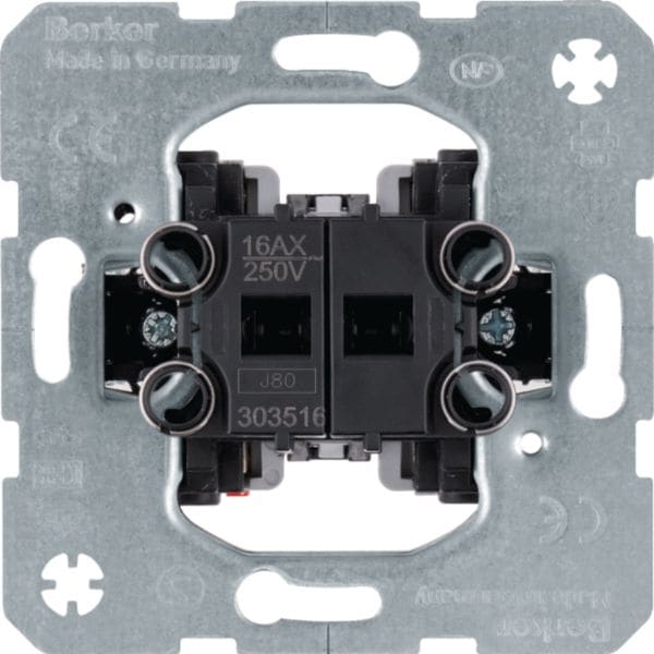 HAGER BOCCHIOTTI - Interruttore doppio 16 AX - 250 V 303516