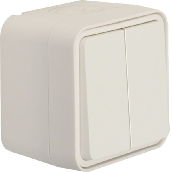 HAGER BOCCHIOTTI - Interruttore doppio a parete Berker W.1 bianco polare opaco