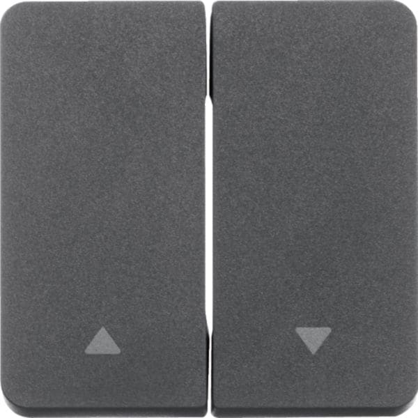 HAGER BOCCHIOTTI - Bilanciere doppio con serigrafia freccia singola Berker W.1 grigio opaco 30753535