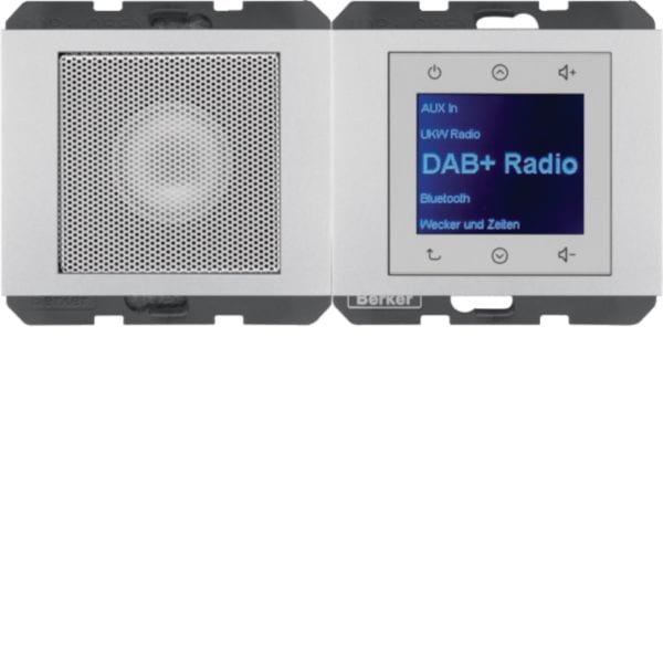 HAGER BOCCHIOTTI - Radio Touch con altoparlante DAB+ / Bluetooth, K.x alluminio laccato opaco