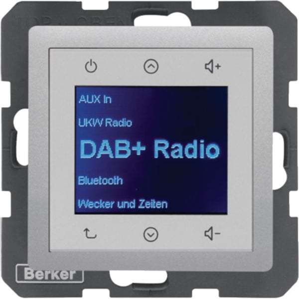 HAGER BOCCHIOTTI - Radio Touch DAB+ / Bluetooth, finitura Q.x in alluminio velvet