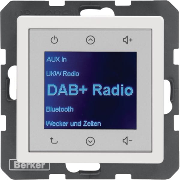 HAGER BOCCHIOTTI - Radio Touch DAB+ / Bluetooth, velluto bianco polare Q.x