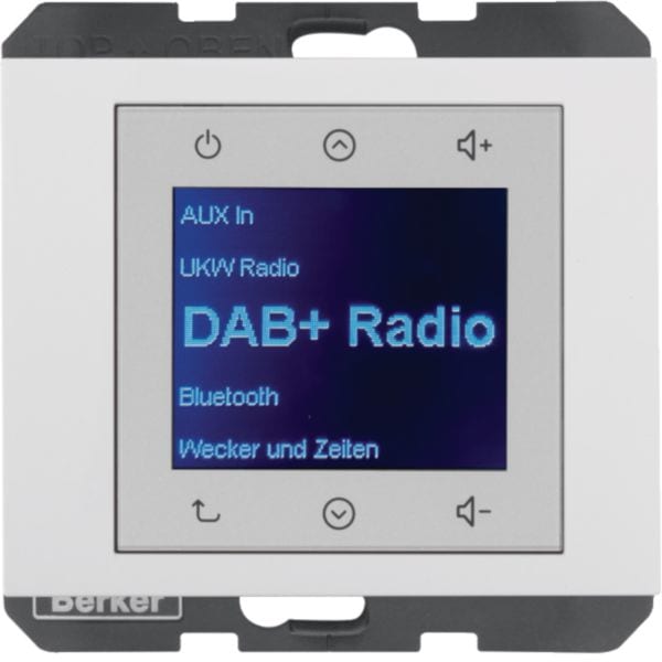 HAGER BOCCHIOTTI - Radio Touch DAB+ / Bluetooth, K.x bianco polare lucido
