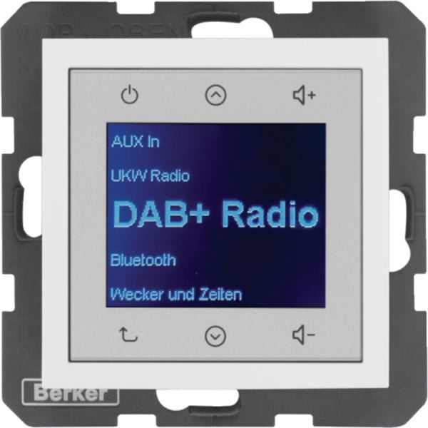 HAGER BOCCHIOTTI - Radio Touch DAB+ / Bluetooth, S.1 bianco polare lucido