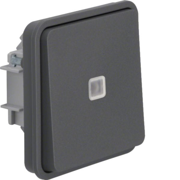 HAGER BOCCHIOTTI - Supporto Deviat. con Bilanc. illuminato Serie W.1 grigio opac