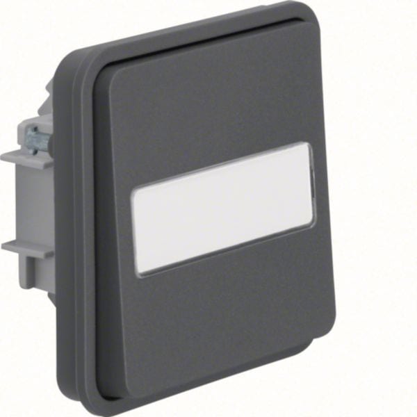 HAGER BOCCHIOTTI - Supporto deviatore con bilanciere a parete/da incasso Serie W.1 grigio opaco