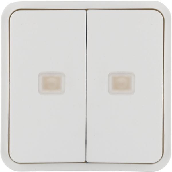 HAGER BOCCHIOTTI - Bilanciere doppio con lenti W.1 bianco polare 30863552