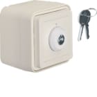 HAGER BOCCHIOTTI - Commut. a chiave con stampa da muro mors. ingr. separ. Serie W.1 bianc pol. opac