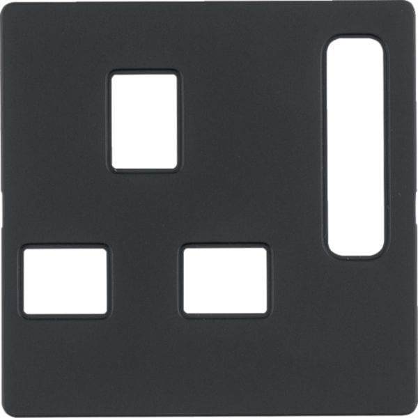 HAGER BOCCHIOTTI - Pezzo c.le x prese GBR STANDARD disinseribile Serie Q.1/Q.3 antrac.vellut vern.