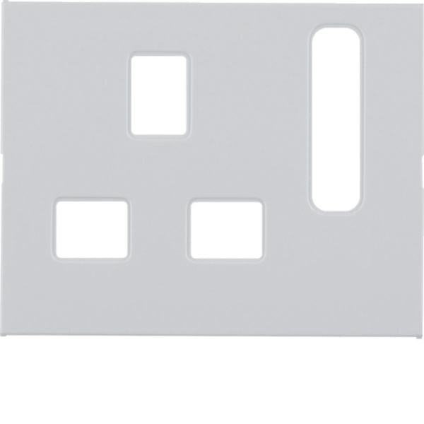 HAGER BOCCHIOTTI - Pezzo c.le x prese, BRITISH STANDARD disinseribile Serie K.1 Bianco pol. Lucid