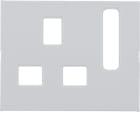 HAGER BOCCHIOTTI - Pezzo c.le x prese, BRITISH STANDARD disinseribile Serie K.1 Bianco pol. Lucid