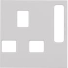 HAGER BOCCHIOTTI - Pezzo c.le x prese, British Standard disinseribile Berker S.1 bianco lucido