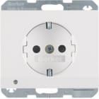 HAGER BOCCHIOTTI - Presa SCHUKO con luce di orientamento LED Berker K.1 bianco polare lucido