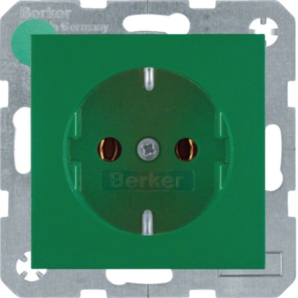 HAGER BOCCHIOTTI - Presa SCHUKO Berker S.1/B.3/B.7 verde opaco