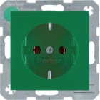 HAGER BOCCHIOTTI - Presa SCHUKO Berker S.1/B.3/B.7 verde opaco