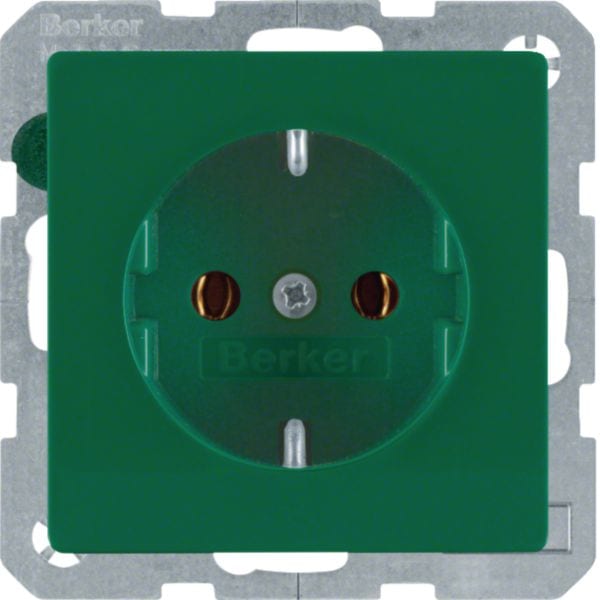 HAGER BOCCHIOTTI - Presa SCHUKO Berker Q.1/Q.3 verde velluto