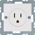 HAGER BOCCHIOTTI - Presa con messa a terra USA/CANADA NEMA 5-15 R Berker S.1 bianco polare lucido 41668989