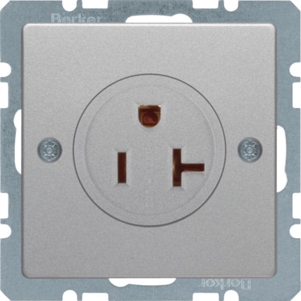 HAGER BOCCHIOTTI - Presa con messa a terra USA/CANADA NEMA 5-20 R Q.1/Q.3 alu velluto, verniciato