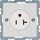 HAGER BOCCHIOTTI - Presa con messa terra USA/CANADA NEMA 5-20 R Berker Q.1/Q.3 bianco polare vellut