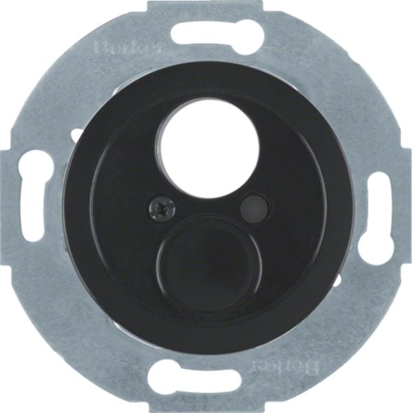 HAGER BOCCHIOTTI - Inserto con pezzo centrale per miniconnettore Serie 1930/Glas nero lucido 450821