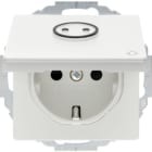 HAGER BOCCHIOTTI - Presa SCHUKO + coperch x costr. senza barr. archit.Serie Q.1/Q.3 bianco pol vell