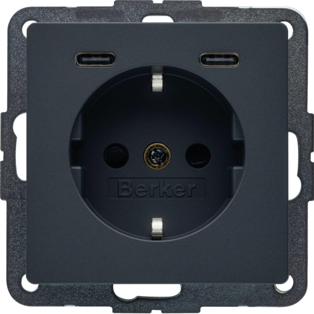 HAGER BOCCHIOTTI - PRESA SCHUKO/USB CC 20W PD Q.X BIA. POL. 48156086