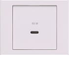 HAGER BOCCHIOTTI - PEZZO CENTRALE PER USB K.X, BIANCO POL. 48607009