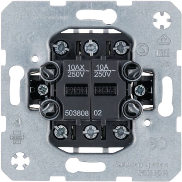 HAGER BOCCHIOTTI - Deviatore doppio/pulsante, contatto di 50380802