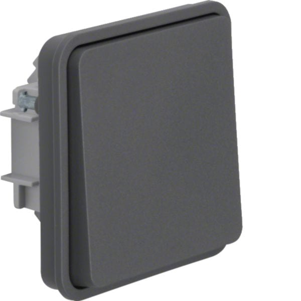 HAGER BOCCHIOTTI - puls. contatto di commutazione con Bilanc. Serie W.1 grigio opac