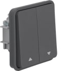 HAGER BOCCHIOTTI - Puls. doppio x venez. con Bilanc. doppio e simb freccia Serie W.1 grigio opac