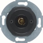 HAGER BOCCHIOTTI - puls./spia lum. E10, contatto di chiusura + pezzo c.le Serie 1930/Glas nero luc. 510401