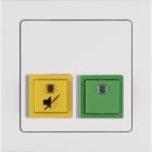 HAGER BOCCHIOTTI - Pulsante di arresto/presenza con cornice Berker Q.3?bianco polare velluto 52056099